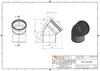 KG Bogen 110 (100) mm 45 Grad Anteprima dell’immagine prodotto 3