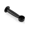 A black coffee scoop with a handle and a small cup at the end, isolated on a white background. Produktbild-Vorschau