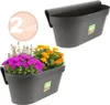 2x Geländerkasten Balkon mit Wasserspeicher Blumentopf Zaun Produktbild-Vorschau 1