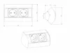 kalb | multiprise d'angle 2x 230V aluminium argent/noir Voir les images du produit 2