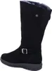 A black suede boot with a buckle detail. Anteprima dell’immagine prodotto