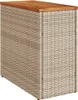Zahradní stolek dřevěný béžový 58x27,5x55 cm Poly ratan Náhled obrázku produktu 1