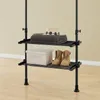 SoBuy Portemanteau sur pied Rangement ajustable Noir Voir les images du produit 8