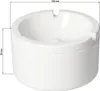 A white ceramic ashtray with dimensions indicated. Anteprima dell’immagine prodotto