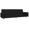 Schlafsofa 2-Sitzer mit 2 Kissen Schwarz Samt 375752 Produktbild-Vorschau 2