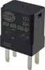 A black automotive relay with silver pins, shown from a diagonal angle. Podgląd zdjęcia produktu