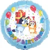 1 Folienballon Rund Bluey Happy Birthday, 46 cm / 18 inch Voir les images du produit 1