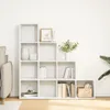 vidaXL Raumteiler-Bücherregal 4 Stufen Weiß 131,5x29x131,5 Produktbild-Vorschau 3