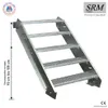 A metal staircase with five steps is shown against a white background. Produktbild-Vorschau