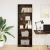 vidaXL Libreria in rovere fumé 60x24x176 cm materiale a Anteprima dell’immagine prodotto 3