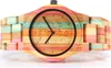 Alienwork Armbanduhr Damen Mehrfarbig Holz-Armband Produktbild-Vorschau 3