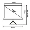 Mobilny ekran na statywie 4K 240x180cm 4:3 Projektor do Podgląd zdjęcia produktu 9