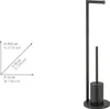 WENKO Garniture de WC Ferla en métal noir 18 x 69,5 cm Voir les images du produit 4
