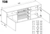 Komodee | TV-Schrank mit 3 Glasböden und 2 Türen Urbino, Produktbild-Vorschau 7
