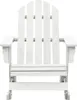 vidaXL Sedia a dondolo da giardino in legno bianco Anteprima dell’immagine prodotto 1