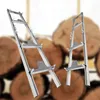Two metal chainsaw mill frames are shown in front of a blurred background of large logs. Voir les images du produit
