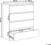 BELIANI Kommode Weiß Spanplatte 4 Schubladen 100 x 80 cm Produktbild-Vorschau 7