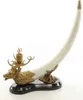casa padrino barock jugendstil art deco porzellan messing kerzenständer kerzenhalter hirsch geweih trohäe wohnzimmer hotel restaurant club bar büro deko accessoires möbel Produktbild-Vorschau