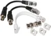 A collection of network cables and adapters, including BNC to Ethernet adapters and Ethernet cables. Podgląd zdjęcia produktu