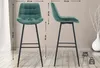 DELUKE® Barhocker 2er Set SYDNEY - Grün, Stoff | Barhocker Produktbild-Vorschau 2