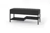 A black bench with a two-tiered shelf underneath, shown against a white background. Náhled obrázku produktu
