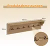 COSTWAY wieszak ścienny z półką, 80 cm drewniany wieszak na Podgląd zdjęcia produktu 3