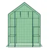 A green greenhouse with shelves. Voir les images du produit