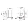 DC4.0V 1.2A 1.8° Nema 17 bipolární krokový motor Náhled obrázku produktu 8