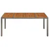 vidaXL Gartentisch mit Holzplatte Grau 190x90x75 cm Poly Produktbild-Vorschau 10
