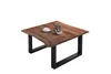 Couchtisch Baumkante massiv Akazie Nussbaum 80 x 80 schwarz Produktbild-Vorschau 2