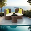 tectake® Aluminium Rattan Sitzgruppe Nizza wetterfest und Produktbild-Vorschau 9