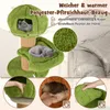 A cat tree with two cats, close-ups of the material and cleaning instructions. Náhled obrázku produktu