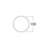 A diagram showing a circular object with a dimension line indicating a size of 150. Anteprima dell’immagine prodotto
