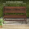 Gartenbank für 2 Personen, rustikales Design, klappbar, Produktbild-Vorschau 4