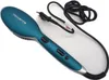 A teal Rowenta hair straightening brush with its power cord and plug is shown against a white background. Produktbild-Vorschau