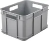 A grey plastic storage box with handles. Produktbild-Vorschau