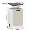 ULWEHOME | Unterschrank 40 cm Beige, Küchenunterschrank Produktbild-Vorschau 2