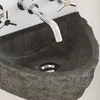 vidaXL Nástěnné umyvadlo šedé 37 x 30 x 12 cm říční kámen Náhled obrázku produktu 3