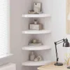 vidaXL Rohové plovoucí police 4 ks. MDF 35x35x3,8 cm, bílý Náhled obrázku produktu 2