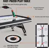 A VEVOR air hockey table is shown with descriptive text highlighting its features. Anteprima dell’immagine prodotto