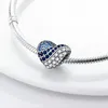 Charms Silber Anhänger Herz mit Zirkonia Beads für DIY Produktbild-Vorschau 2