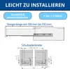 Diagram showing dimensions and features of drawer slides. Produktbild-Vorschau