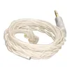 A white audio cable with a 3.5mm jack and two earbud connectors, coiled on a white background. Podgląd zdjęcia produktu