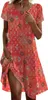 ASKSA Robe d'été Femme Laessig Boho Robe élégante Imprimé Voir les images du produit 1