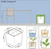 LECHUZA-Pot de fleurs CUBE Cottage 50 Marron sable | Pot de Voir les images du produit 21