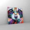 Bilder auf glas - Einteilig - Waschbär Bunt Öl - 30x30cm - Produktbild-Vorschau 4