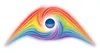 A stylized graphic with rainbow colors swirling around a blue sphere. Produktbild-Vorschau