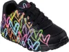 A single black sneaker with colorful heart graphics. Anteprima dell’immagine prodotto
