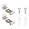 A set of mounting hardware for a light fixture, including two metal clips, two screws, and two plastic wall anchors, laid out on a white background. Náhľad obrázku produktu