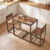 HOMCOM 3dílná jídelní sestava, kuchyňský stůl se 2 židlemi, Náhled obrázku produktu 9